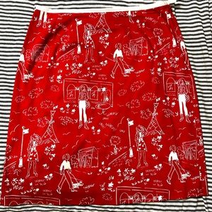 Vintages Harold’s Red Toile Skirt Size 8